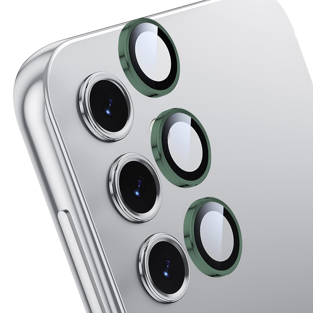 Folie Sticla Lentile Camera MaxDefense+ - Samsung Galaxy A34 - Verde