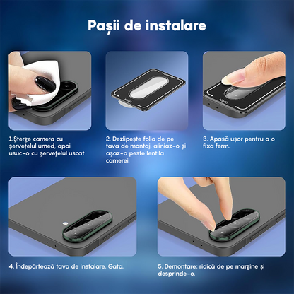 Folie Sticla Lentile Camera MaxDefense+ - Samsung Galaxy A56 / A36 - Verde