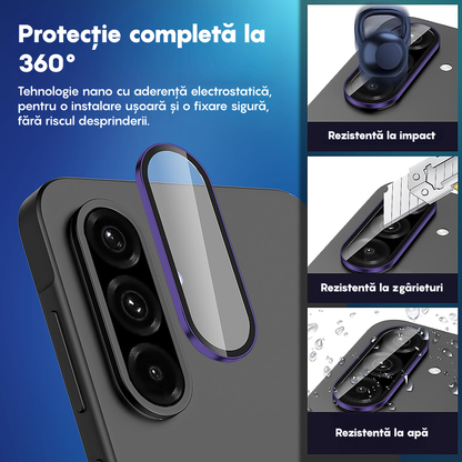Folie Sticla Lentile Camera MaxDefense+ - Samsung Galaxy A56 / A36 - Mov