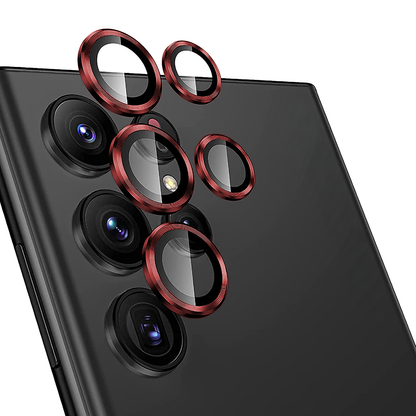MaxDefense+ Camera Lens Glass Film - Samsung Galaxy S22 Ultra - Red
