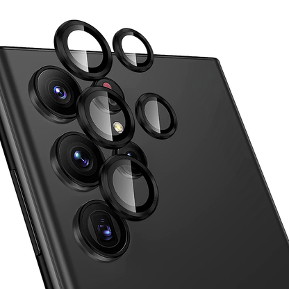 Folie Sticla Lentile Camera MaxDefense+ - Samsung Galaxy S24 Ultra - Negru