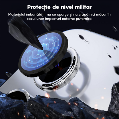 Folie Sticla Lentile Camera MaxDefense+ - Samsung Galaxy S25 - Negru