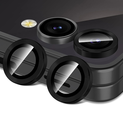 Folie Sticla Lentile Camera MaxDefense+ - Samsung Galaxy Z Flip5 - Negru