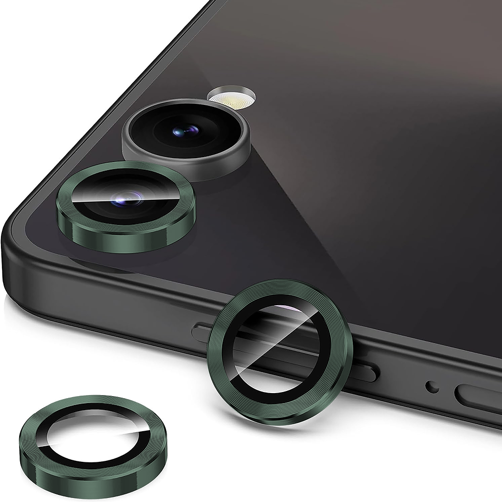Folie Sticla Lentile Camera MaxDefense+ - Samsung Galaxy Z Flip5 - Verde