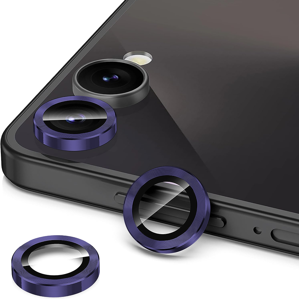 Folie Sticla Lentile Camera MaxDefense+ - Samsung Galaxy Z Flip5 - Mov Inchis