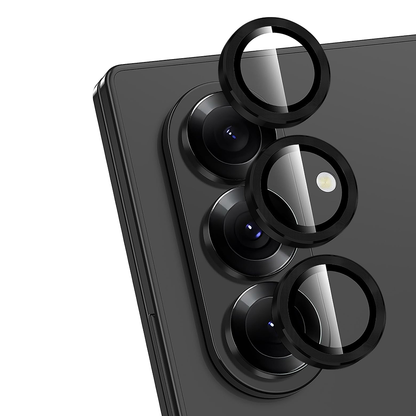 Folie Sticla Lentile Camera MaxDefense+ - Samsung Galaxy Z Fold6 - Negru