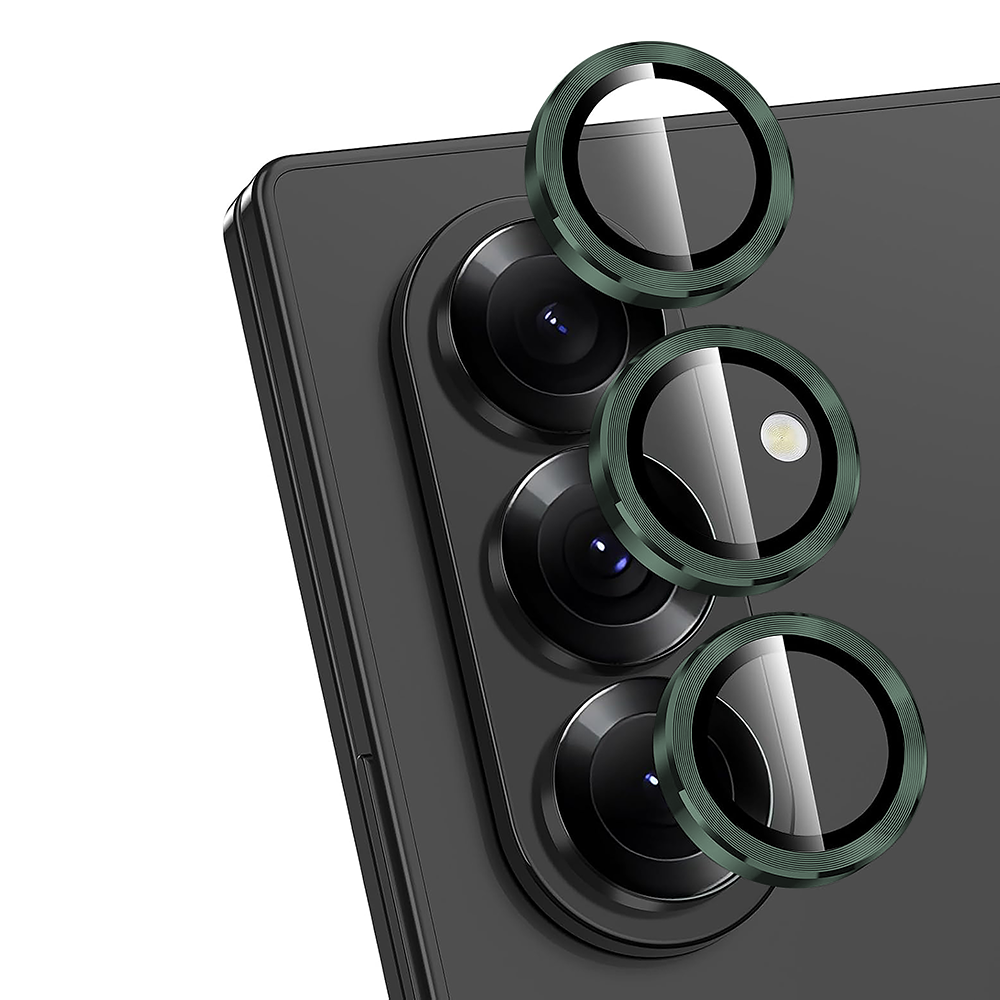 Folie Sticla Lentile Camera MaxDefense+ - Samsung Galaxy Z Fold7 - Verde