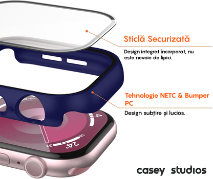 Carcasa 360° (Husa + Folie) - Apple Watch 10/11 - 46MM - Midnight Blue