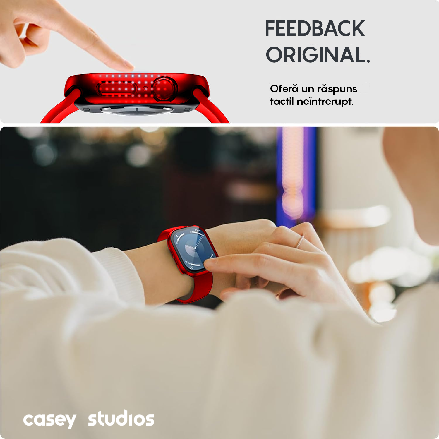 Carcasa 360° (Husa + Folie) - Apple Watch 10/11 - 42MM - Red