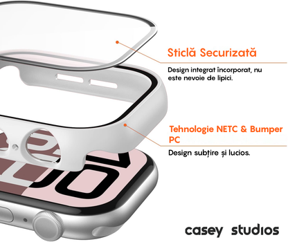 Carcasa 360° (Husa + Folie) - Apple Watch 10/11 - 46MM - Alb