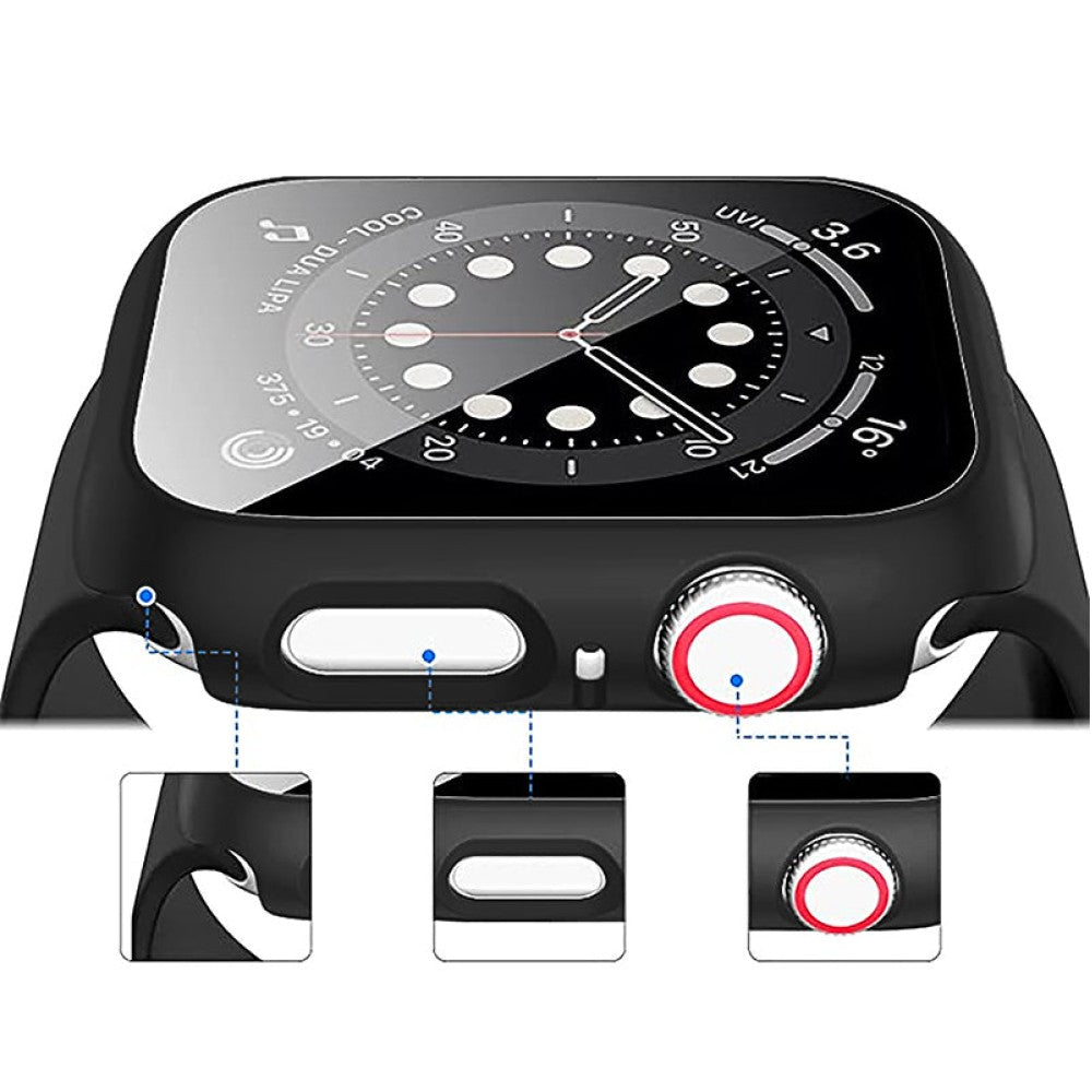 360° Case (Cover + Screen Protector) - Apple Watch 4/5/6/SE - 44MM - Black