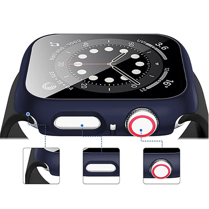 Carcasa 360° (Husa + Folie) - Apple Watch 4/5/6/SE - 44MM - Midnight Blue