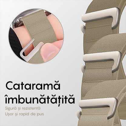 Curea Alpine Summit - Apple Watch 1/2/3/4/5/6/7/8/9/10/11/SE/SE2/SE3 - 38/40/41/42 MM - Verde Deschis