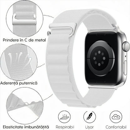 Alpine Summit Strap - Apple Watch 1/2/3/4/5/6/7/8/9/10/11/SE/SE2/SE3/Ultra 1/Ultra 2/Ultra 3 - 42/44/45/46/49 MM - White