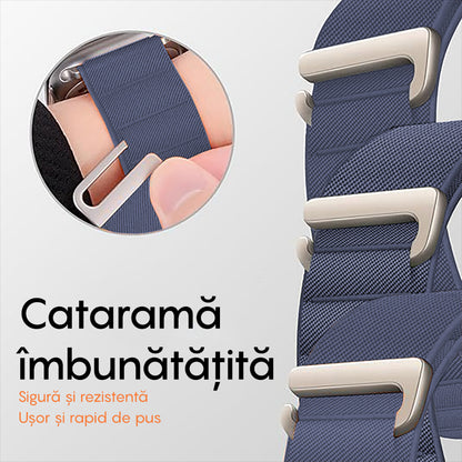 Curea Alpine Summit - Apple Watch 1/2/3/4/5/6/7/8/9/10/11/SE/SE2/SE3/Ultra 1/Ultra 2/Ultra 3 - 42/44/45/46/49 MM - Albastru