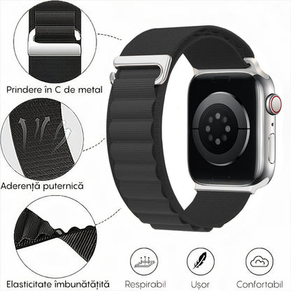 Alpine Summit Strap - Apple Watch 1/2/3/4/5/6/7/8/9/10/11/SE/SE2/SE3/Ultra 1/Ultra 2/Ultra 3 - 42/44/45/46/49 MM - Black