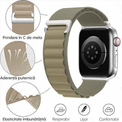 Alpine Summit Strap - Apple Watch 1/2/3/4/5/6/7/8/9/10/11/SE/SE2/SE3/Ultra 1/Ultra 2/Ultra 3 - 42/44/45/46/49 MM - Light Green