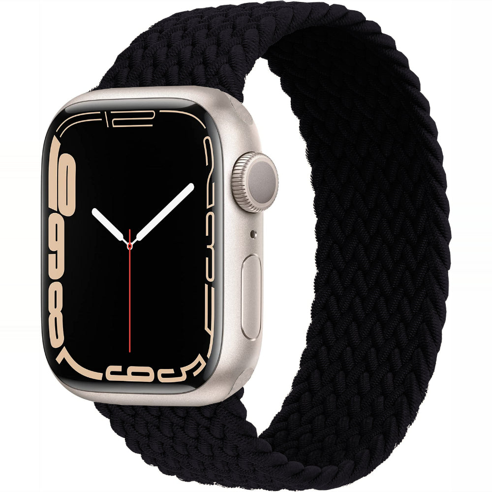 Curea Braided Breeze - Apple Watch 1/2/3/4/5/6/7/8/9/10/11/SE/SE2/SE3 - 38/40/41/42 MM - XXS - Black