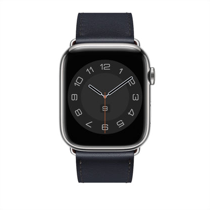 Curea Leather Elegance - Apple Watch 1/2/3/4/5/6/7/8/9/10/11/SE/SE2/SE3 - 38/40/41/42 MM - Midnight Blue