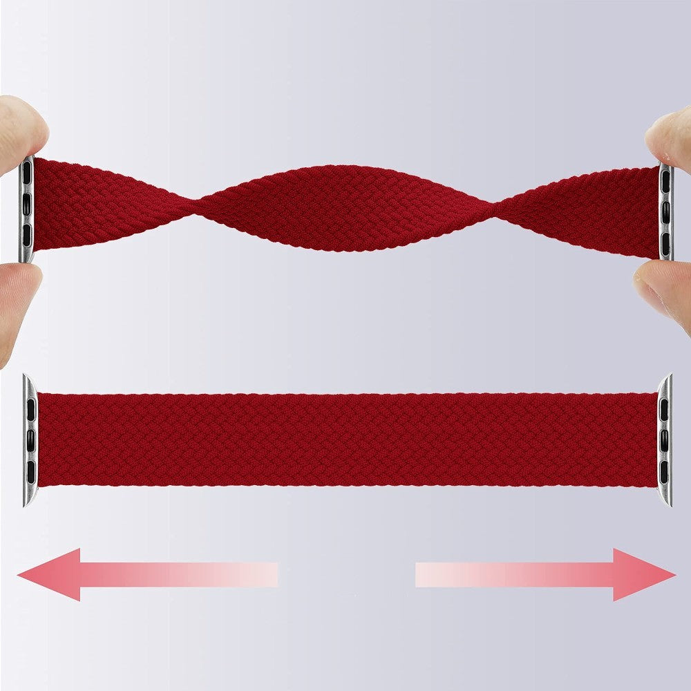 Curea Braided Breeze - Apple Watch 1/2/3/4/5/6/7/8/9/10/11/SE/SE2/SE3 - 38/40/41/42 MM - M - Red