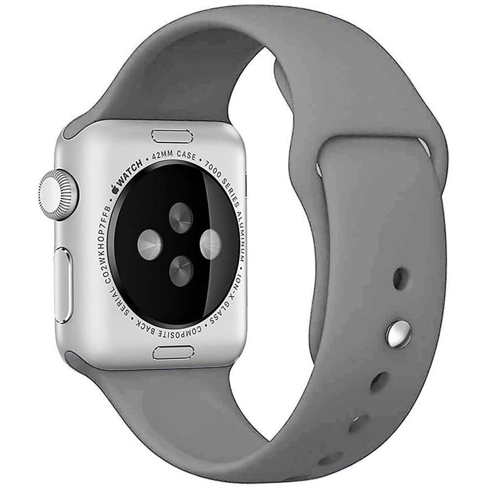 Curea Silicone Sport - Apple Watch 1/2/3/4/5/6/7/8/9/10/11/SE/SE2/SE3 - 38/40/41/42 MM - M/L - Gray