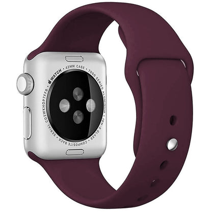 Curea Silicone Sport - Apple Watch 1/2/3/4/5/6/7/8/9/10/11/SE/SE2/SE3 - 38/40/41/42 MM - M/L - Wine Red