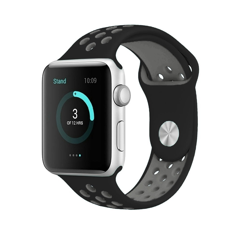 Curea Sport Loop Active - Apple Watch 1/2/3/4/5/6/7/8/9/10/11/SE/SE2/SE3 - 38/40/41/42 MM - M/L - Black/Grey