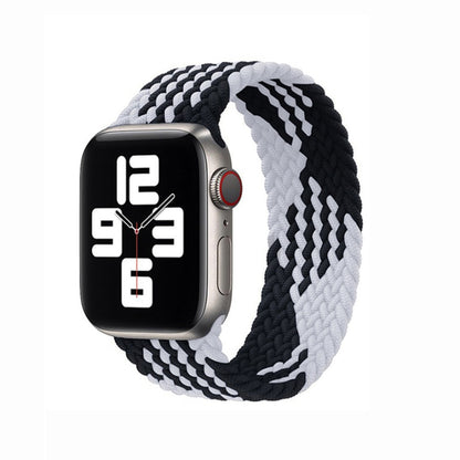 Braided Breeze Strap - Apple Watch 1/2/3/4/5/6/7/8/9/10/11/SE/SE2/SE3 - 38/40/41/42 MM - XS - Black/White
