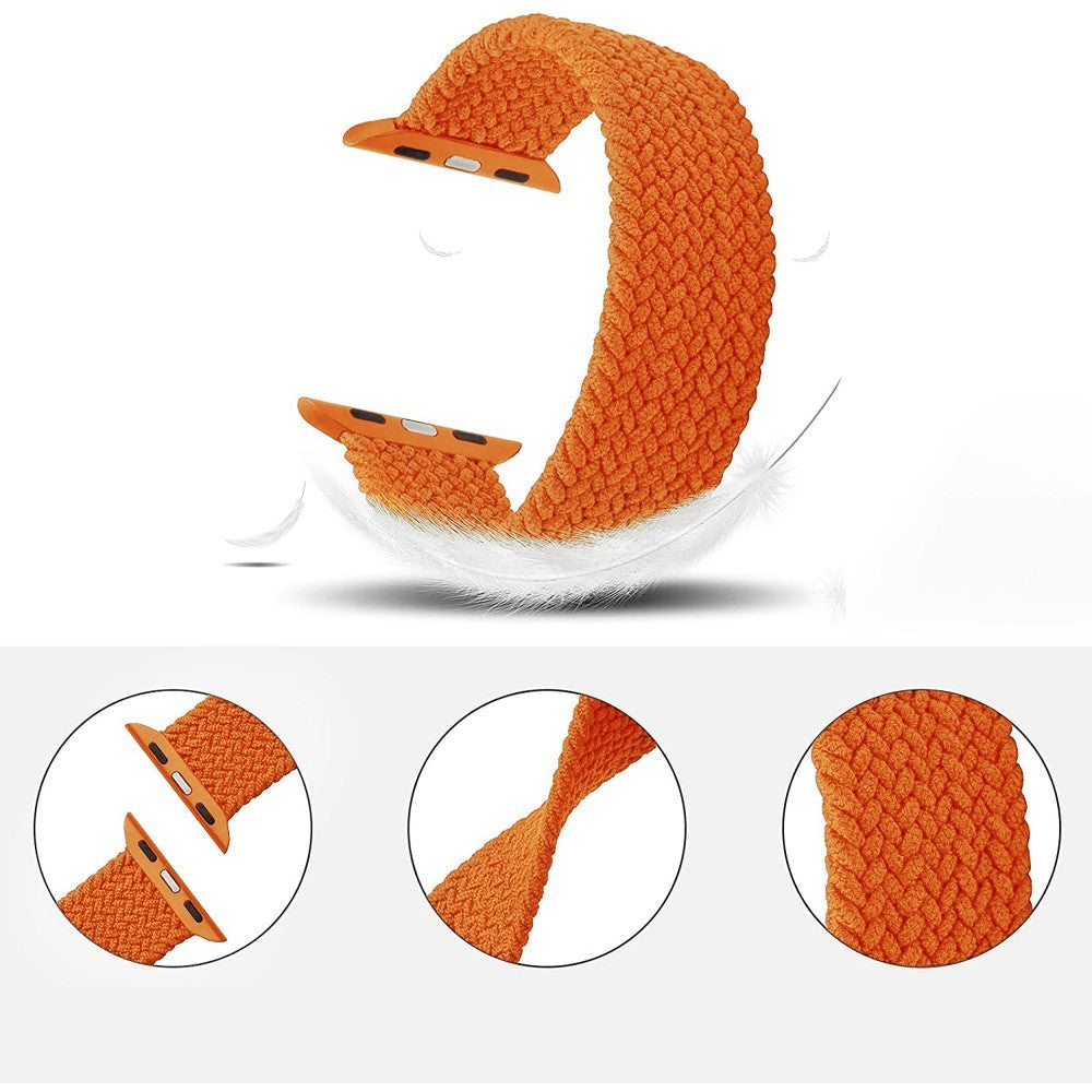 Curea Braided Breeze - Apple Watch 1/2/3/4/5/6/7/8/9/10/11/SE/SE2/SE3 - 38/40/41/42 MM - XS - Orange