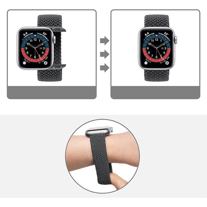 Curea Braided Breeze - Apple Watch 1/2/3/4/5/6/7/8/9/10/11/SE/SE2/SE3 - 38/40/41/42 MM - XS - Space Gray