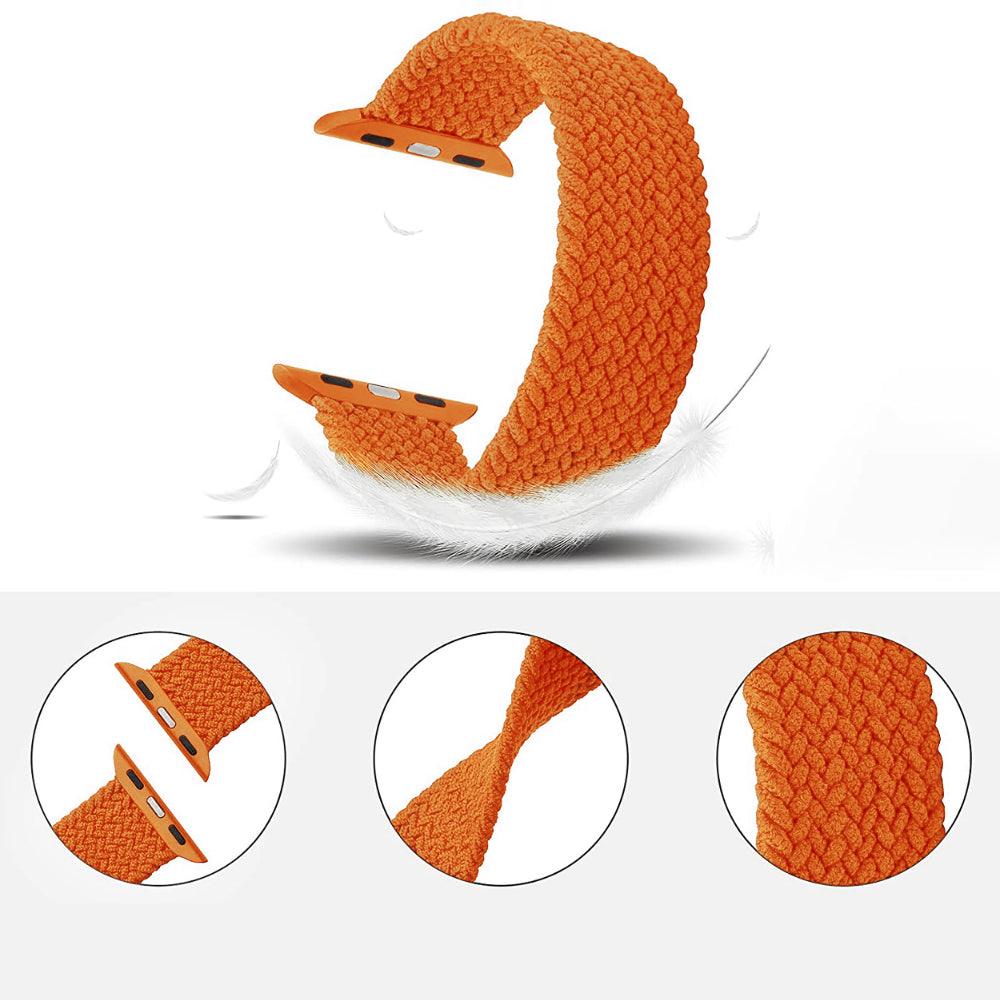 Curea Braided Breeze - Apple Watch 1/2/3/4/5/6/7/8/9/10/11/SE/SE2/SE3/Ultra 1/Ultra 2/Ultra 3 - 42/44/45/46/49 MM - XS - Orange