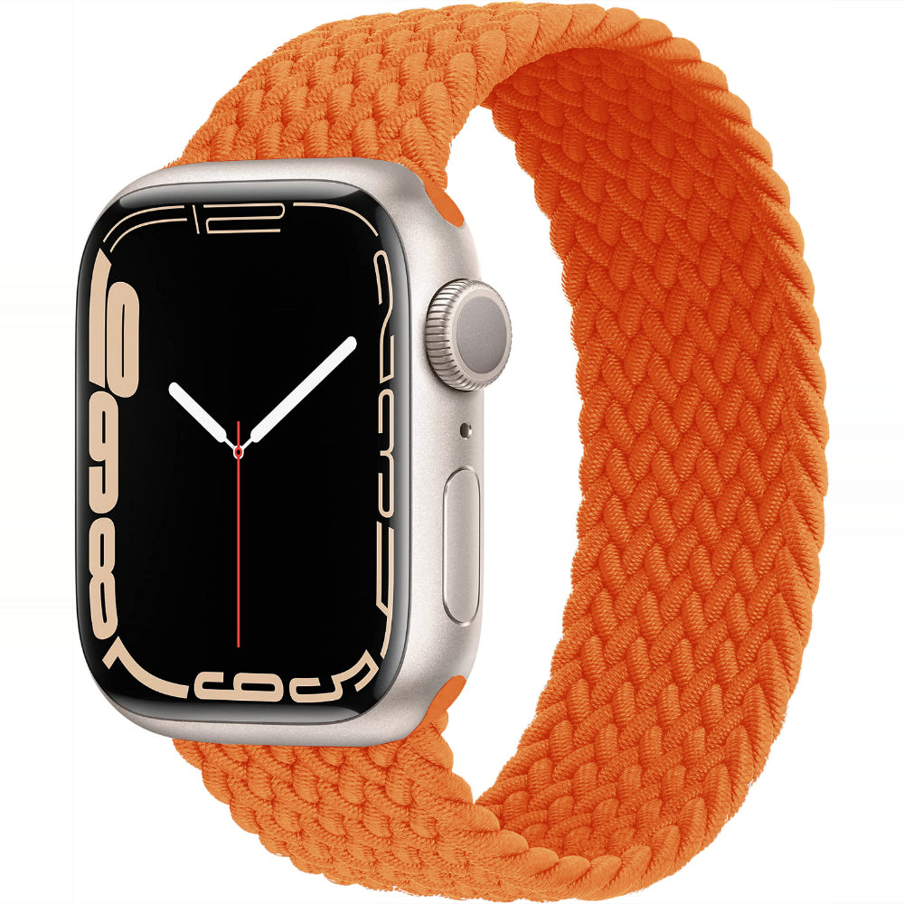 Curea Braided Breeze - Apple Watch 1/2/3/4/5/6/7/8/9/10/11/SE/SE2/SE3/Ultra 1/Ultra 2/Ultra 3 - 42/44/45/46/49 MM - XS - Orange