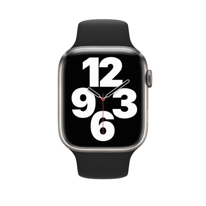 Curea Silicone Sport - Apple Watch 1/2/3/4/5/6/7/8/9/10/11/SE/SE2/SE3/Ultra 1/Ultra 2/Ultra 3 - 42/44/45/46/49 MM - M/L - Black