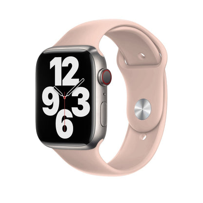 Curea Silicone Sport - Apple Watch 1/2/3/4/5/6/7/8/9/10/11/SE/SE2/SE3/Ultra 1/Ultra 2/Ultra 3 - 42/44/45/46/49 MM - M/L - Pink Sand