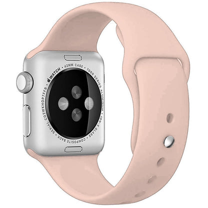 Curea Silicone Sport - Apple Watch 1/2/3/4/5/6/7/8/9/10/11/SE/SE2/SE3/Ultra 1/Ultra 2/Ultra 3 - 42/44/45/46/49 MM - M/L - Pink Sand