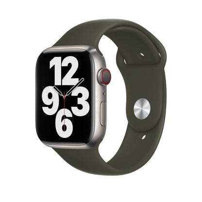 Silicone Sport Band - Apple Watch 1/2/3/4/5/6/7/8/9/10/11/SE/SE2/SE3/Ultra 1/Ultra 2/Ultra 3 - 42/44/45/46/49 MM - M/L - Webster Green