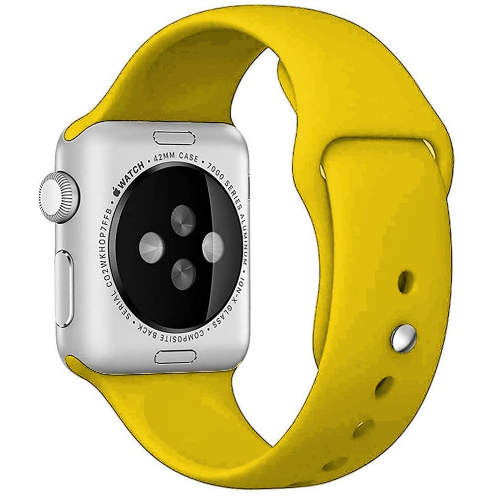 Curea Silicone Sport - Apple Watch 1/2/3/4/5/6/7/8/9/10/11/SE/SE2/SE3/Ultra 1/Ultra 2/Ultra 3 - 42/44/45/46/49 MM - M/L - Yellow