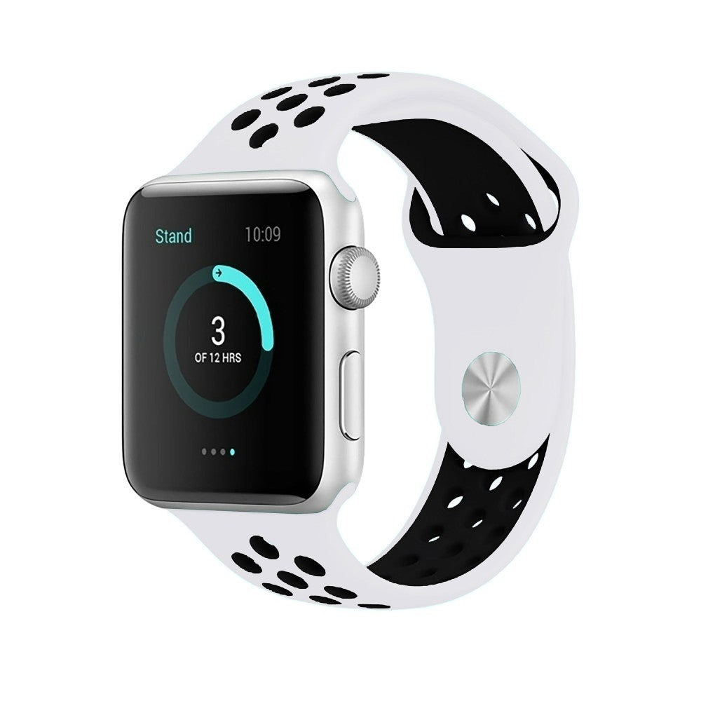 Curea Sport Loop Active - Apple Watch 1/2/3/4/5/6/7/8/9/10/11/SE/SE2/SE3/Ultra 1/Ultra 2/Ultra 3 - 42/44/45/46/49 MM - M/L - White/Black