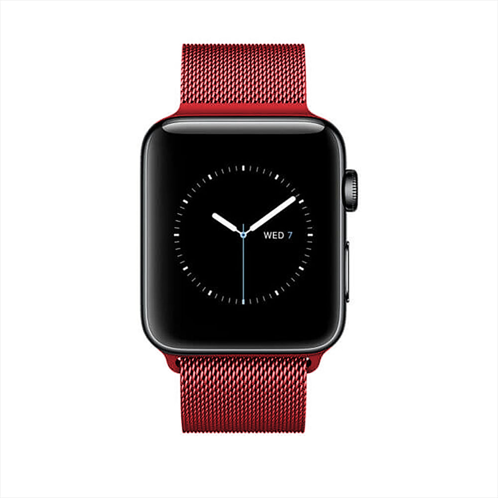 Milanese Classic Strap - Apple Watch 1/2/3/4/5/6/7/8/9/10/11/SE/SE2/SE3/Ultra 1/Ultra 2/Ultra 3 - 42/44/45/46/49 MM - Red