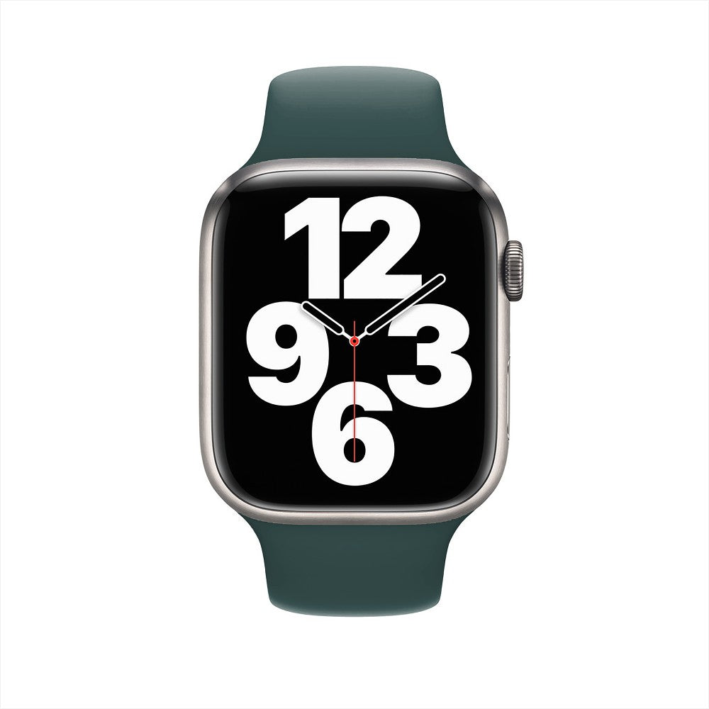 Silicone Sport Band - Apple Watch 1/2/3/4/5/6/7/8/9/10/11/SE/SE2/SE3/Ultra 1/Ultra 2/Ultra 3 - 42/44/45/46/49 MM - S/M - Dark Green