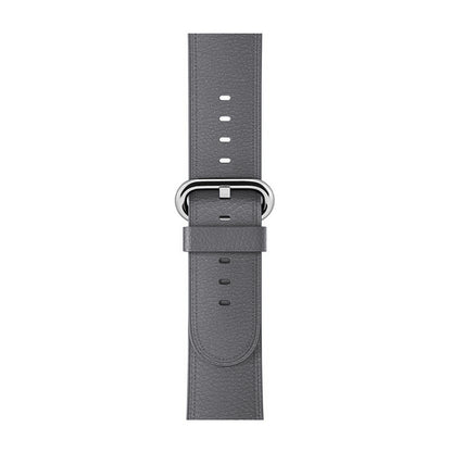 Leather Classic Strap - Apple Watch 1/2/3/4/5/6/7/8/9/10/11/SE/SE2/SE3 - 38/40/41/42 MM - Dark Gray