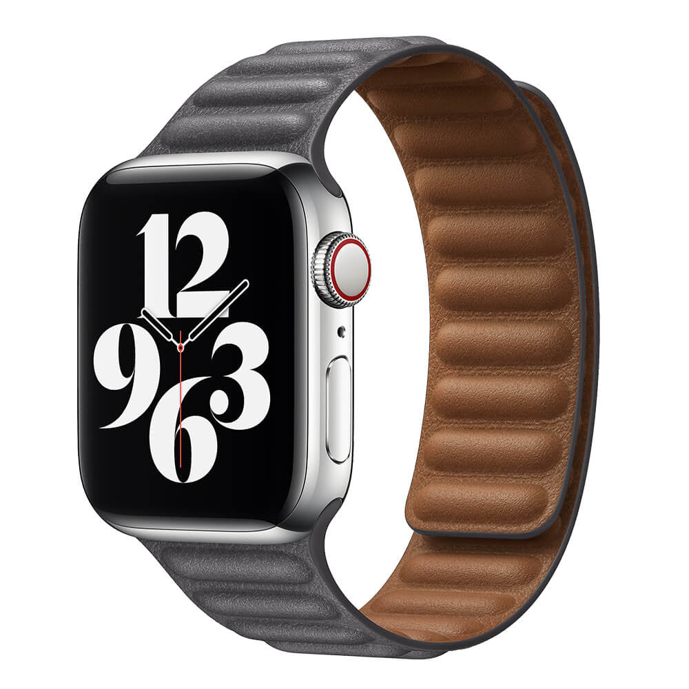 Curea Leather Link Signature - Apple Watch 1/2/3/4/5/6/7/8/9/10/11/SE/SE2/SE3 - 38/40/41/42 MM - Grey