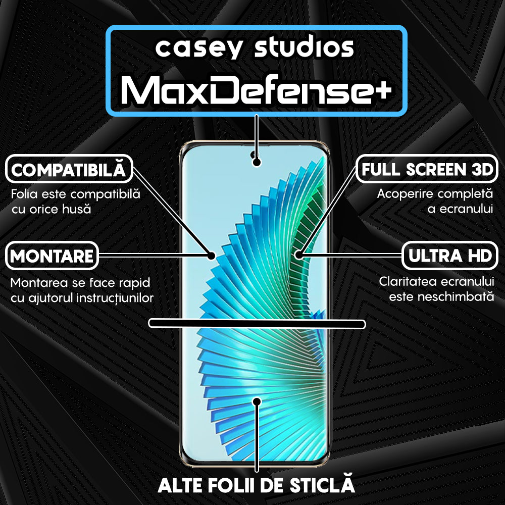 Folie Sticla MaxDefense+ - Honor Magic 6 Lite - Negru