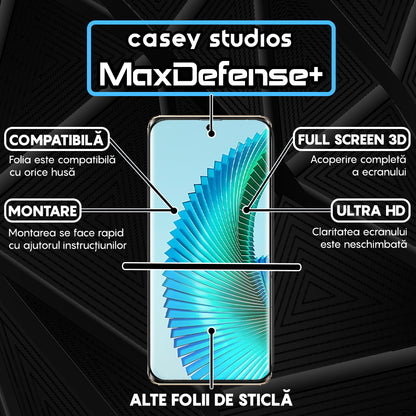 Folie Sticla MaxDefense+ - Honor Magic 6 Lite - Negru