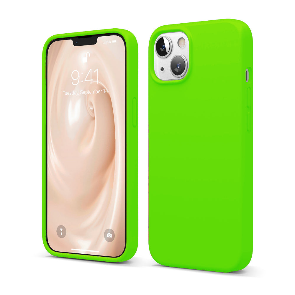 Soft Silicone Case - iPhone 13 Mini - Neon Green