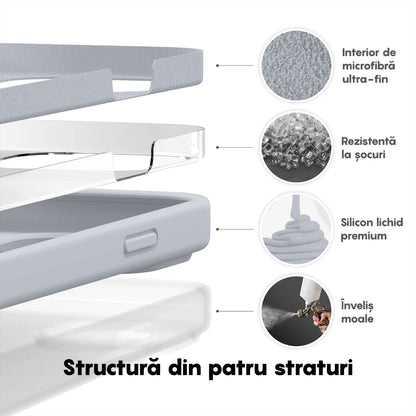 Husa Soft Silicone - iPhone 14 - Light Gray