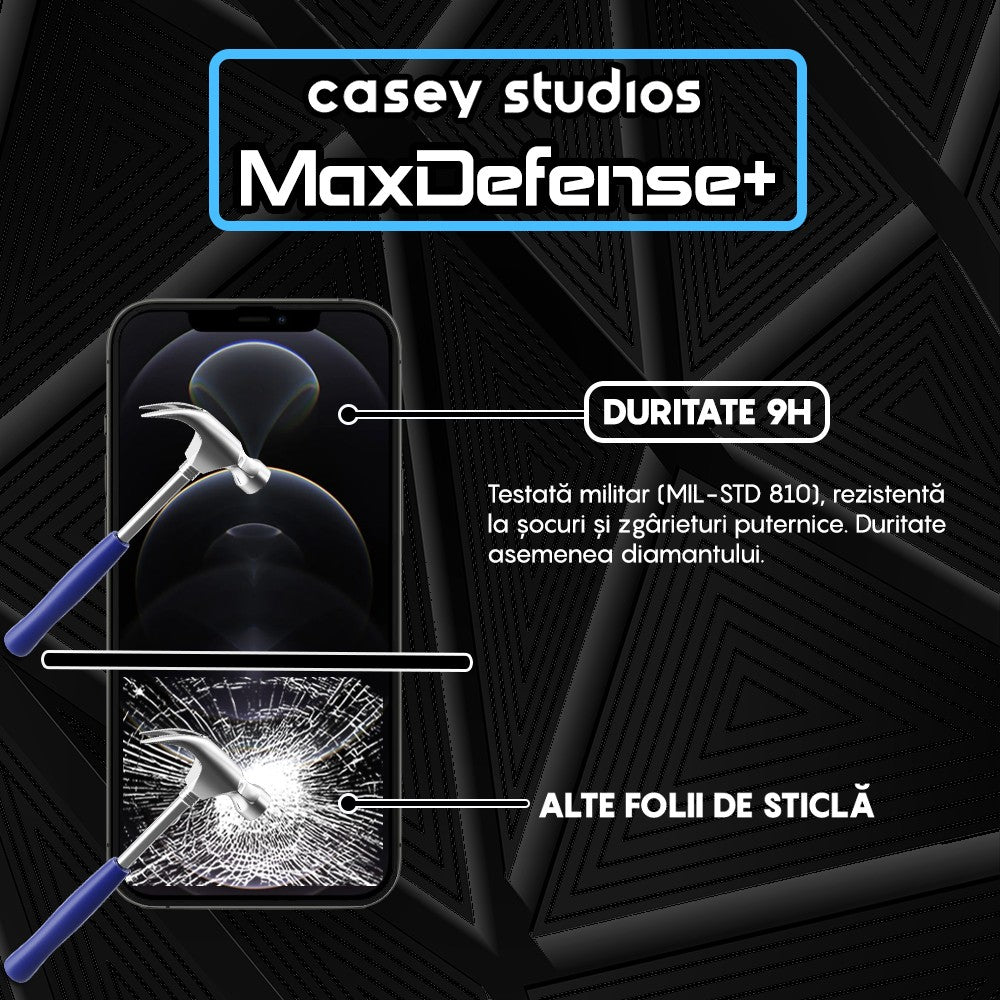 2x MaxDefense+ Tempered Glass Screen Protector Pack - iPhone 12 Pro Max - Black