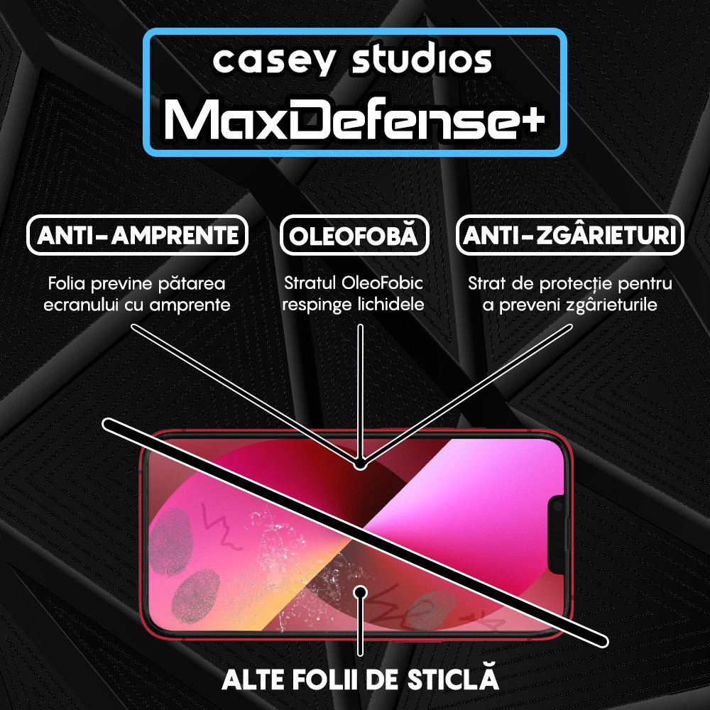Pachet 2x Folie Sticla MaxDefense+ - iPhone XR/11 - Negru