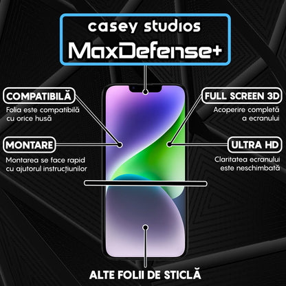3x MaxDefense+ Glass Screen Protector Pack - iPhone 11 Pro Max - Black