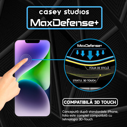 3x MaxDefense+ Glass Screen Protector Pack - iPhone 11 Pro Max - Black